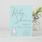 Minimal Baby Shower  招待状 (スタンド正面)