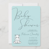 Minimal Baby Shower  招待状 (正面)