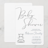 Minimal Baby Shower  招待状 (正面/裏面)