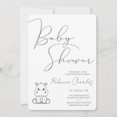 Minimal Baby Shower  招待状 (正面)