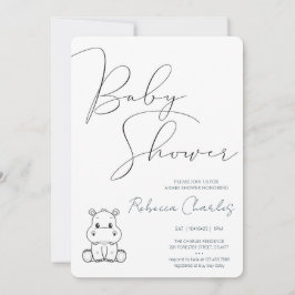 Minimal Baby Shower  招待状
