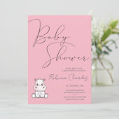 Minimal Baby Shower  招待状 (スタンド正面)