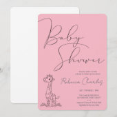 Minimal Baby Shower  招待状 (正面/裏面)