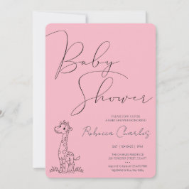 Minimal Baby Shower  招待状