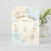 Minimal Baby Shower Invitation 招待状 (スタンド正面)