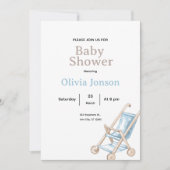 Minimal Baby Shower Invitation,ditable Baby card 招待状 (正面)