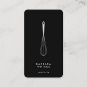 Minimal Baker Pastry Caterer Black Silver Whisk  名刺 (正面)