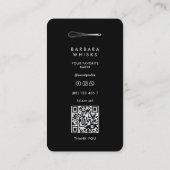 Minimal Baker Pastry Caterer Black Silver Whisk  名刺 (裏面)