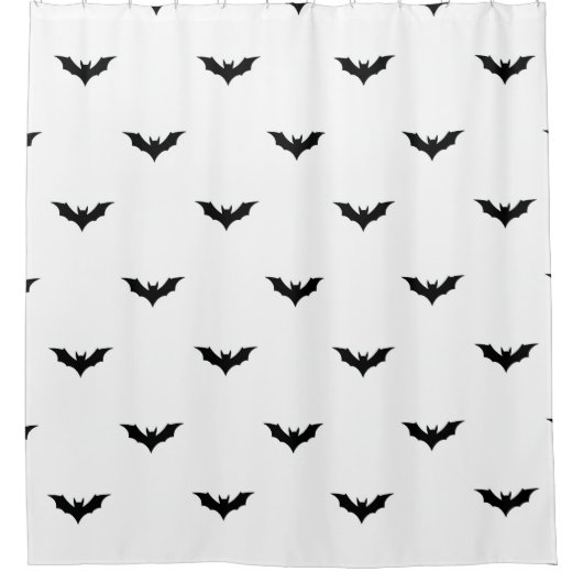 Minimal Bat Gothic Bathroom Design シャワーカーテン (正面)
