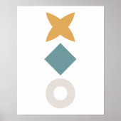 Minimal Bauhaus Nursery Wall Art Poster ポスター (正面)