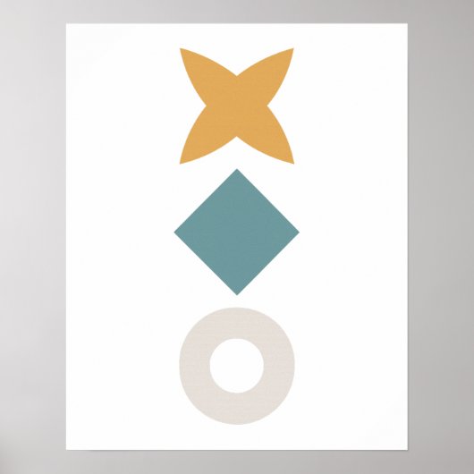 Minimal Bauhaus Nursery Wall Art Poster ポスター (正面)