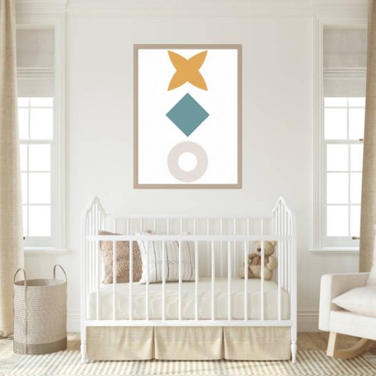 Minimal Bauhaus Nursery Wall Art Poster ポスター