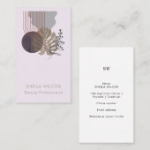 Minimal Beauty Business Card | 抽象的な植物の名刺 名刺 (正面/裏面)