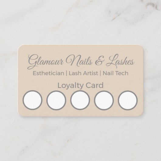 Minimal Beauty Salon/Wellness Parlor Loyalty Card 名刺 (正面)