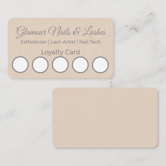Minimal Beauty Salon/Wellness Parlor Loyalty Card 名刺 (正面/裏面)