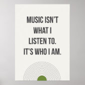 Minimal Bedroom Decor. Music Lover Quote ポスター (正面)