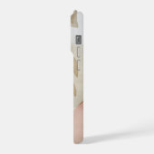 Minimal Beige Botanical Abstract with Soft Organic iPhoneケース (左側面)