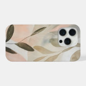 Minimal Beige Botanical Abstract with Soft Organic iPhoneケース (裏面横)