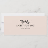 Minimal Beige Botanical Business Gift Certificates (正面)