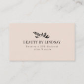 Minimal Beige Botanical Salon Loyalty 名刺 (正面)