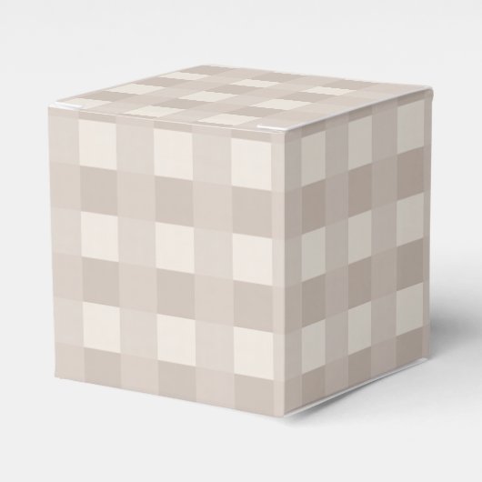 Minimal Beige Checkerboard Design フェイバーボックス (正面サイド)