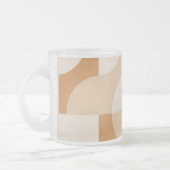 Minimal Beige Geometric Frosted Glass Mug フロストグラスマグカップ (左)