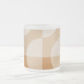 Minimal Beige Geometric Frosted Glass Mug フロストグラスマグカップ (中央)