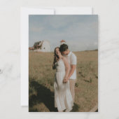 Minimal Beige Ivory Bold Typography Wedding Photo 招待状 (裏面)