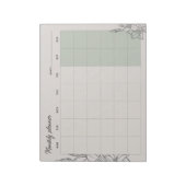 Minimal Beige Monthly planner, custom text Mon-Sun ノートパッド (回転)