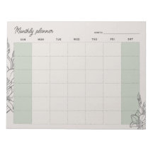 Minimal Beige Monthly planner, custom text Sun-Sat