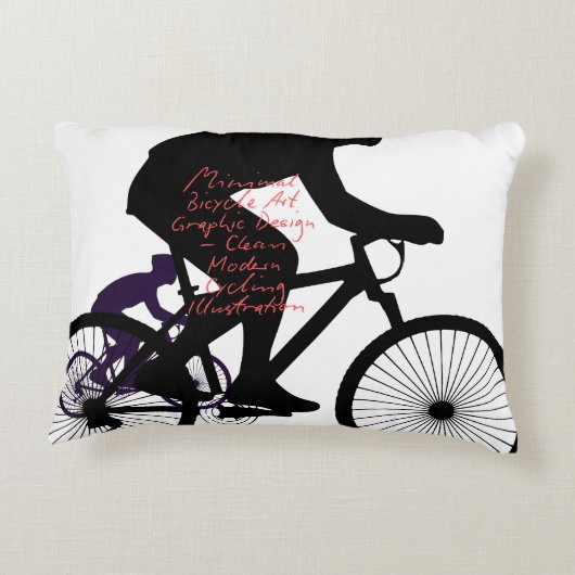 Minimal Bicycle Art – アクセントクッション (裏面)