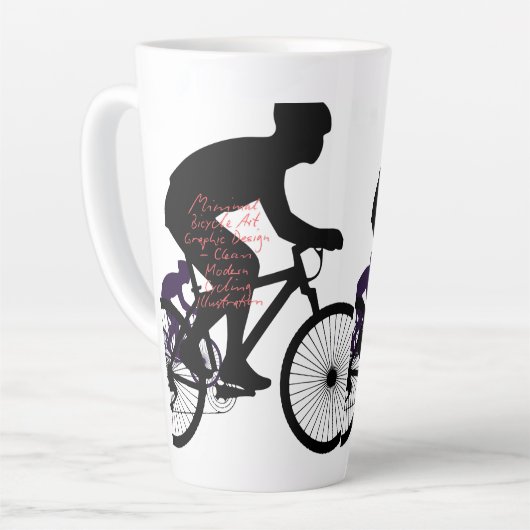 Minimal Bicycle Art カフェラテマグ (左アングル)