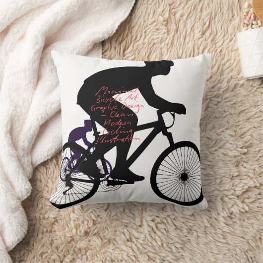 Minimal Bicycle Art – クッション (ブランケット)