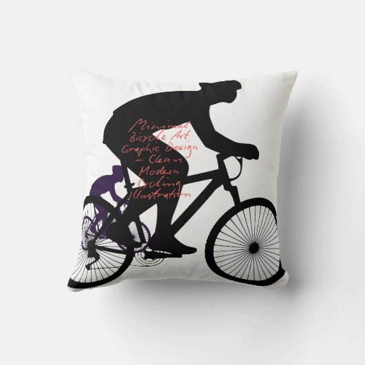 Minimal Bicycle Art – クッション (裏面)