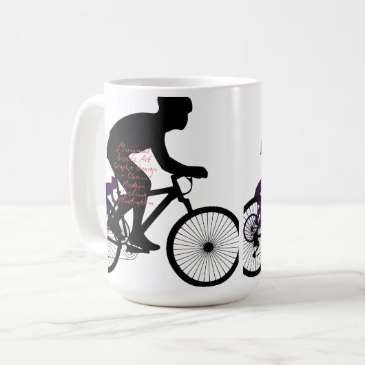 Minimal Bicycle Art コーヒーマグカップ (正面左)