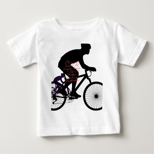 Minimal Bicycle Art  ベビーTシャツ (正面)