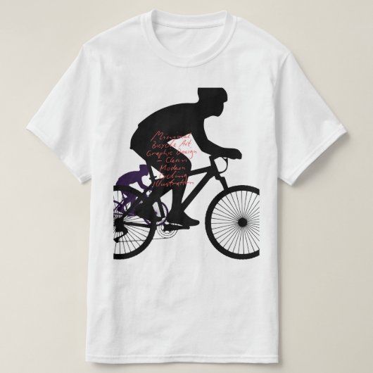 Minimal Bicycle Art –  Tシャツ (デザイン正面)
