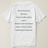 Minimal Bicycle Art –  Tシャツ (デザイン裏面)
