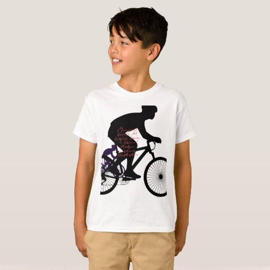 Minimal Bicycle Art – Tシャツ (正面フル)