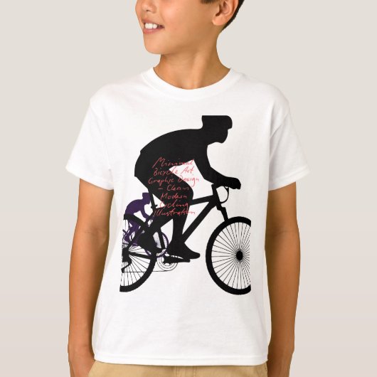 Minimal Bicycle Art –  Tシャツ (正面)