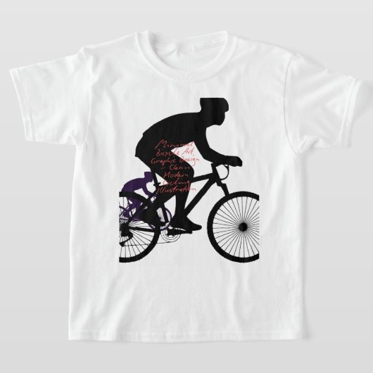Minimal Bicycle Art – Tシャツ (レイダウン)