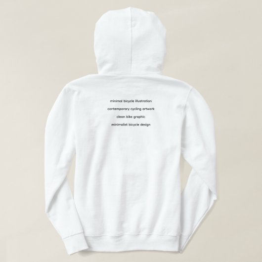 Minimal Bicycle Illustration – パーカ (デザイン裏面)