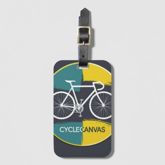 Minimal Bicycle Illustration – ラゲッジタグ (正面縦)