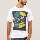 Minimal Bicycle Illustration – Tシャツ (正面)