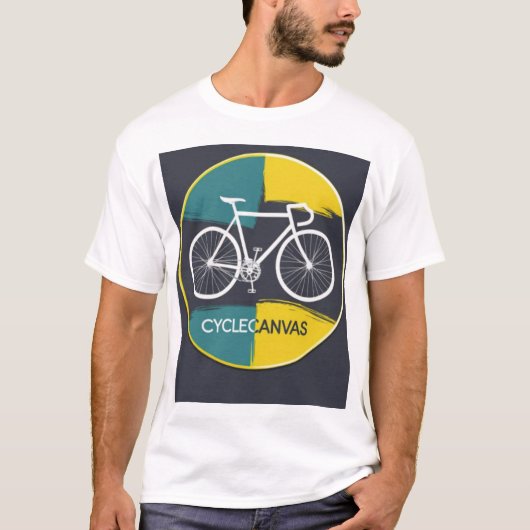 Minimal Bicycle Illustration – Tシャツ (正面)