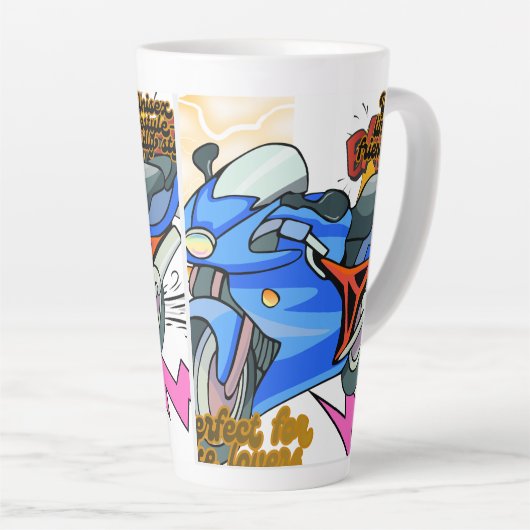 Minimal Bike Art Graphic カフェラテマグ (右アングル)