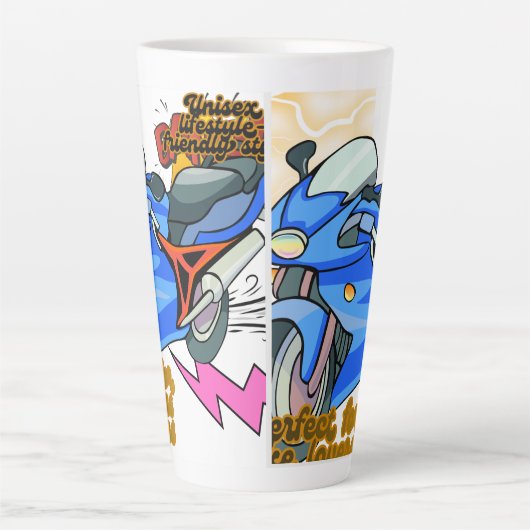 Minimal Bike Art Graphic カフェラテマグ (正面)