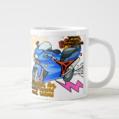 Minimal Bike Art Graphic  ジャンボコーヒーマグカップ (右)