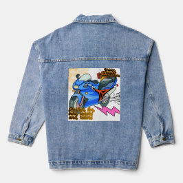 Minimal Bike Art Graphic Denim Jacket デニムジャケット