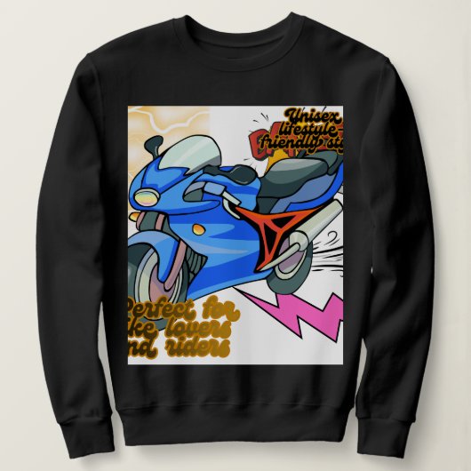 Minimal Bike Art Graphic – Modern Motorcycle スウェットシャツ (デザイン正面)